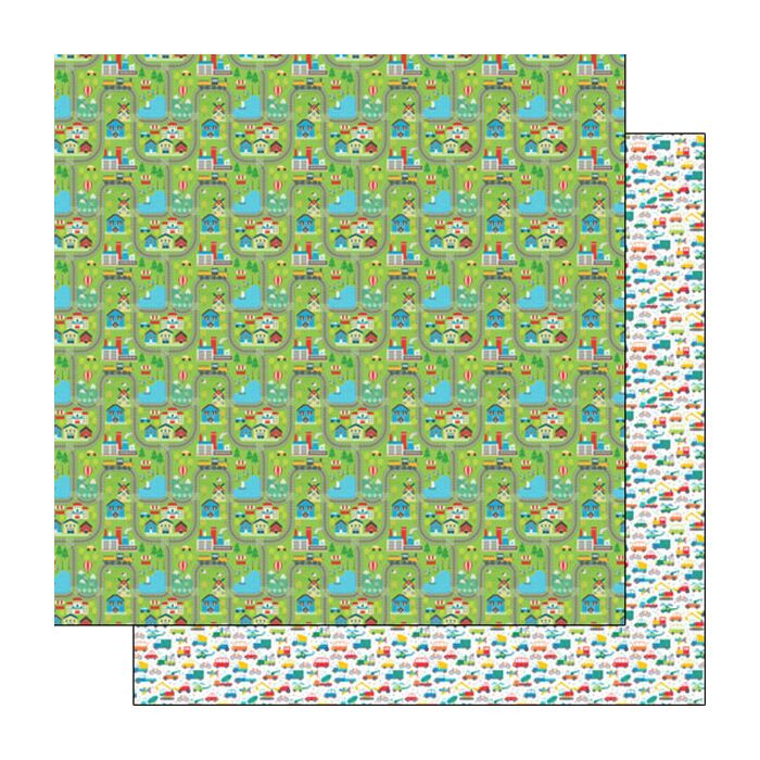 Scrapbook Customs City Driving DS Paper 12x12
