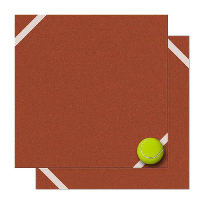 Scrapbook Customs Tennis On Court DS Paper 12x12