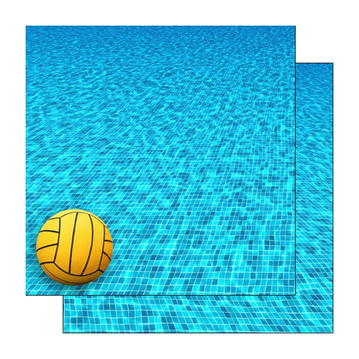 Scrapbook Customs Water Polo In Pool DS Paper 12x12