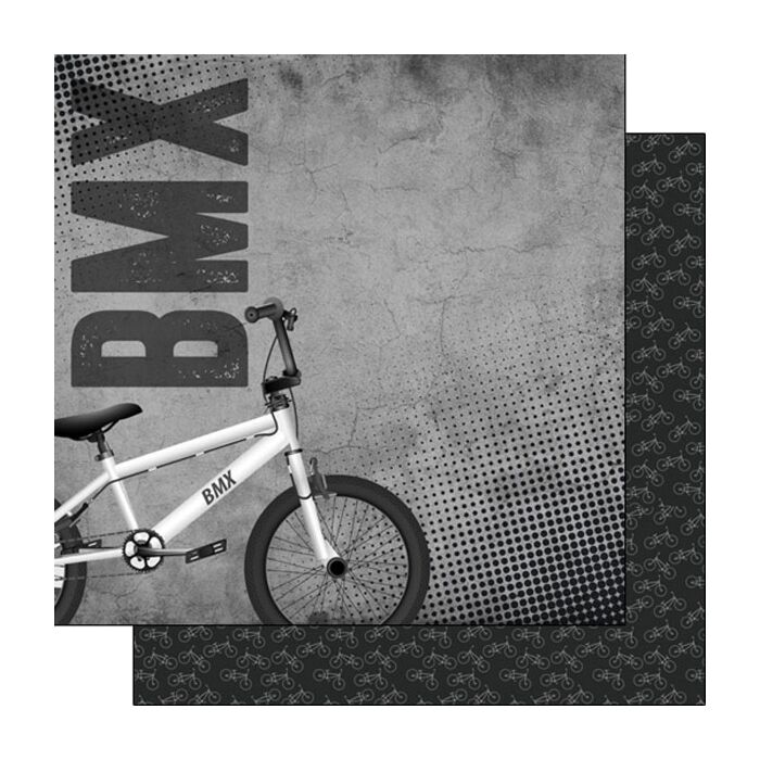 Scrapbook Customs BMX Grunge Paper 12x12