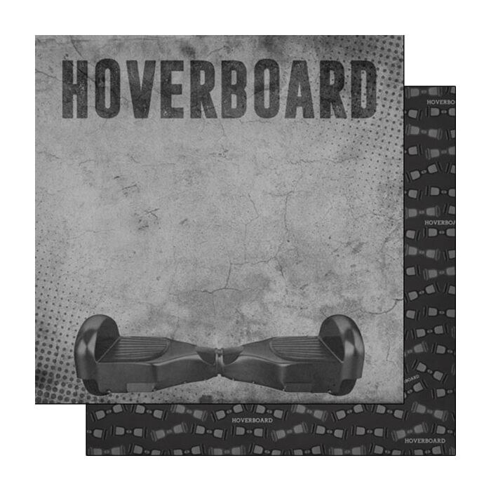 Scrapbook Customs Hoverboard Grunge Paper 12x12