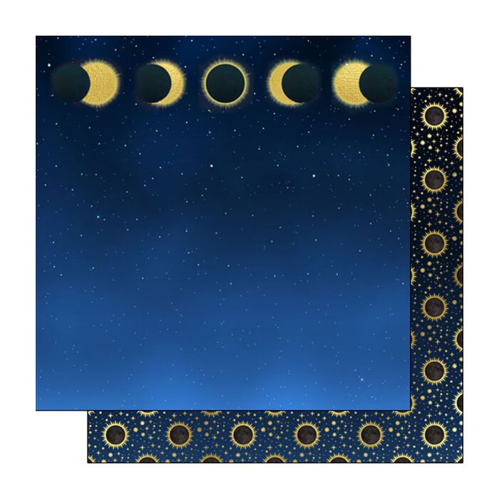 Preorder Scrapbook Customs Total Solar Eclipse Phases and Pattern DS Paper