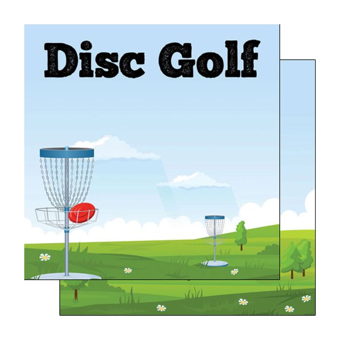 Scrapbook Customs Double Sided 12x12 Paper - Disc Golf