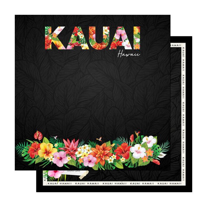 Preorder Scrapbook Customs Kauai Tropical Floral Paper
