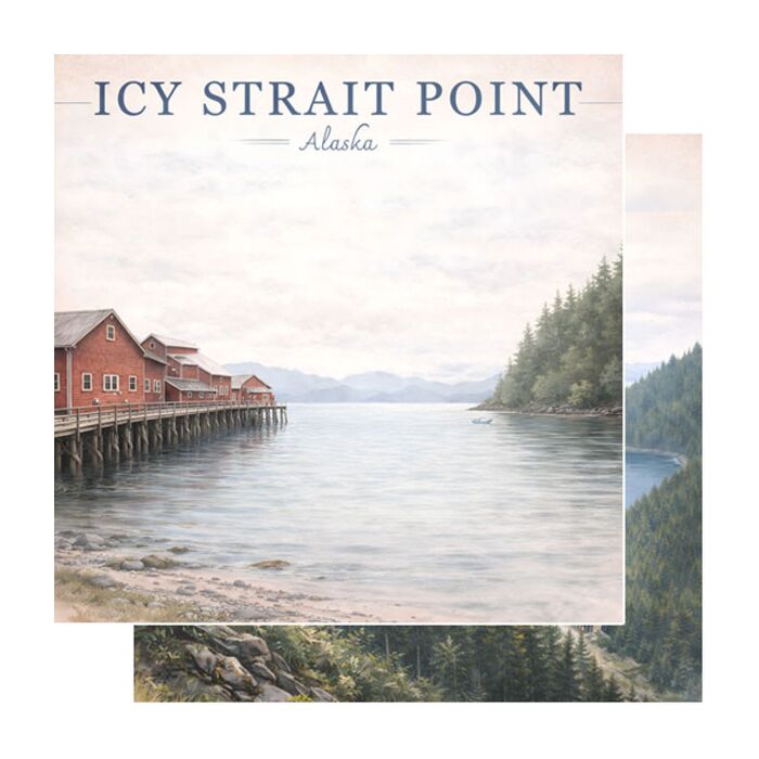 Preorder Scrapbook Customs Icy Strait Point - Watercolor Port DS Paper