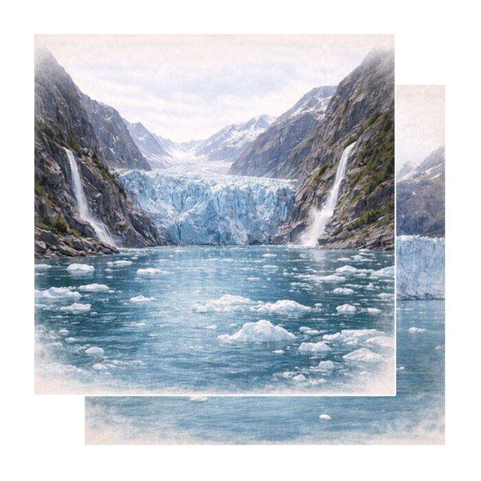 Preorder Scrapbook Customs Inside Passage - Watercolor Port DS Paper