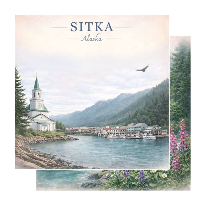 Preorder Scrapbook Customs Sitka - Watercolor Port DS Paper