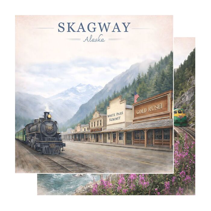 Preorder Scrapbook Customs Skagway - Watercolor Port DS Paper