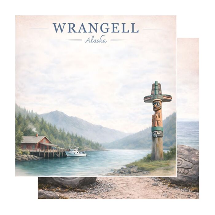 Preorder Scrapbook Customs Wrangell - Watercolor Port DS Paper