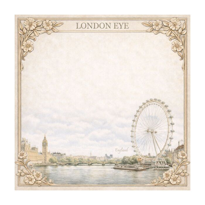 Preorder Scrapbook Customs England - London Eye Wander Paper
