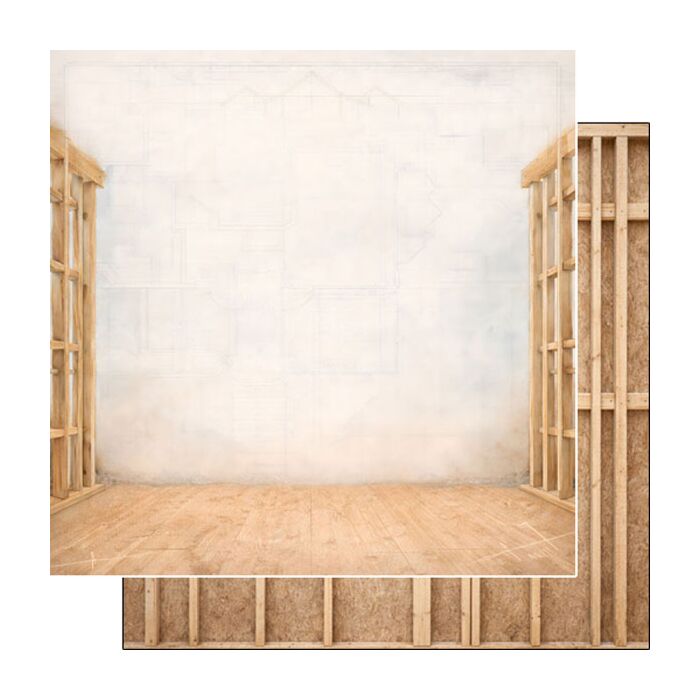 Preorder Scrapbook Customs Building - Framed Walls DS Paper