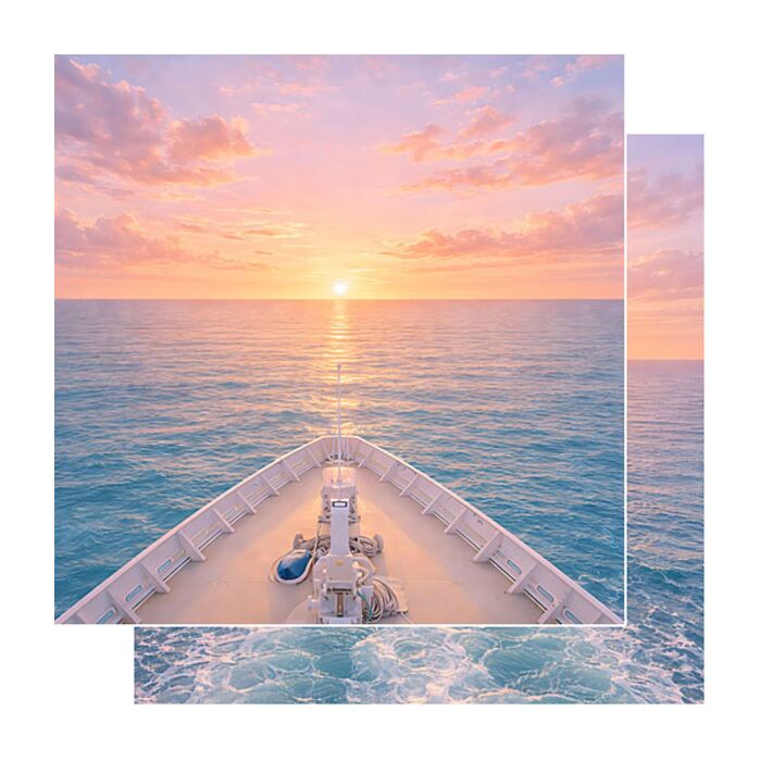 Preorder Scrapbook Customs Sunset Cruise - Cruise Port DS Paper