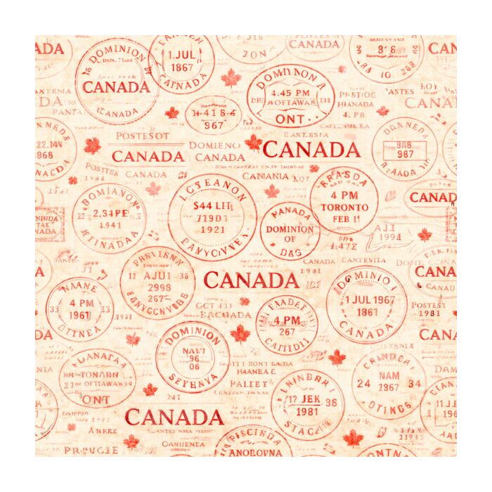 Preorder Scrapbook Customs Canada - Postmark Parchment Wander Paper