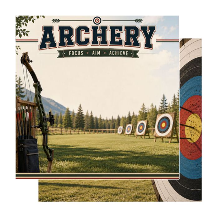 Preorder Scrapbook Customs Archery Sport DS Paper
