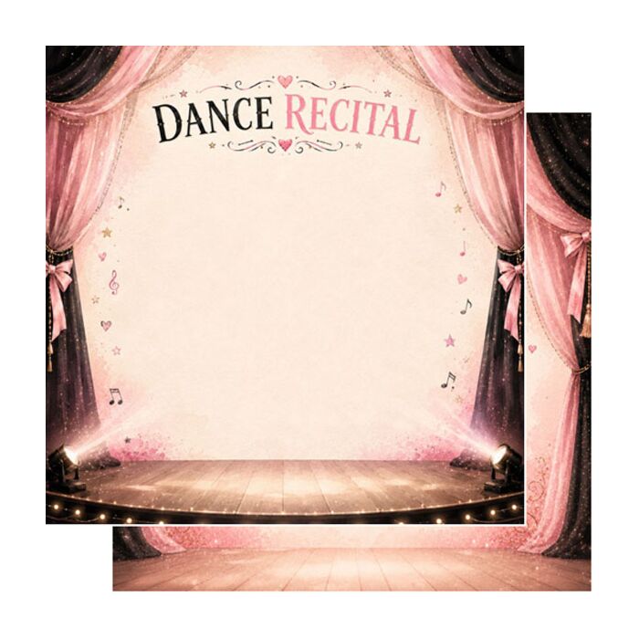 Preorder Scrapbook Customs Dance Recital Watercolor DS Paper