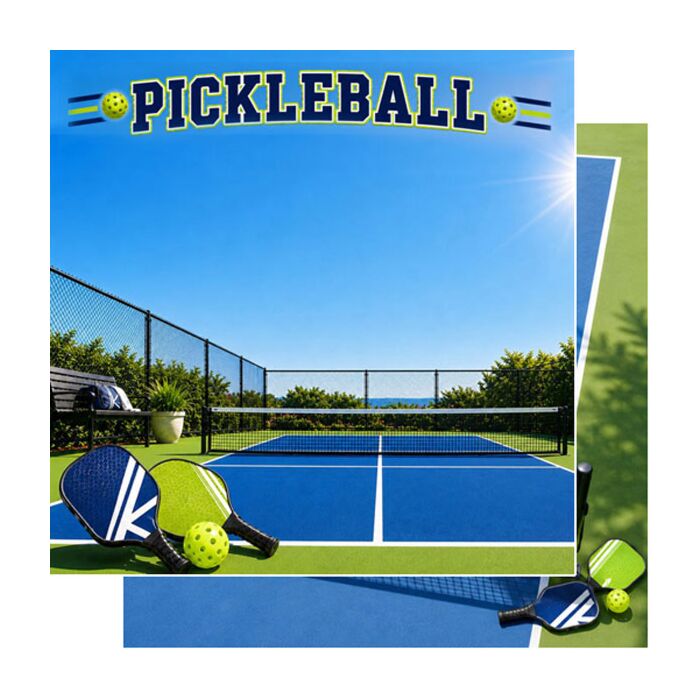 Preorder Scrapbook Customs Pickleball Sport DS Paper