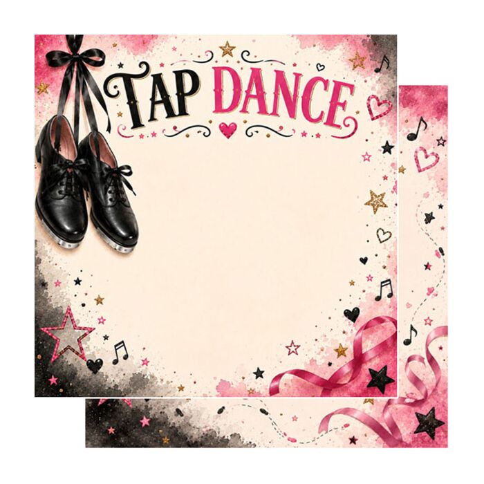 Preorder Scrapbook Customs Tap Dance Watercolor DS Paper