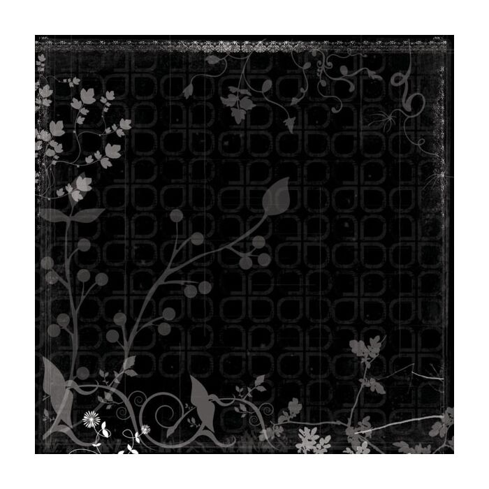 Scrapbook Customs - Single Sided Paper 12 x 12 - Wedding - Black