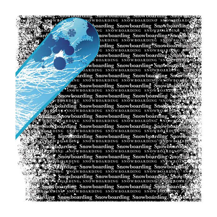 Scrapbook Customs Snowboarding Go Big Right Paper 12x12