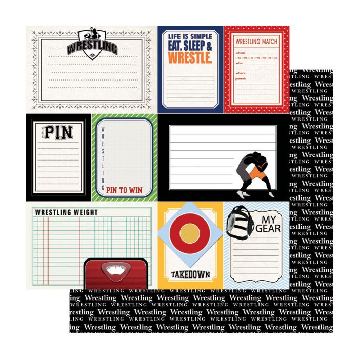 Scrapbook Customs Wrestling - DS Sports Journal (Double-Sided Paper 12 x 12)