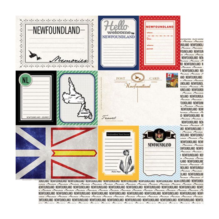 Preorder Scrapbook Customs Newfoundland - DS Vintage Journal Paper