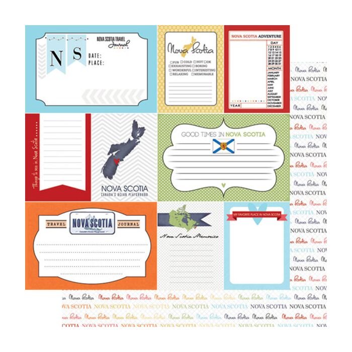 Preorder Scrapbook Customs Nova Scotia - DS Travel Journal Paper