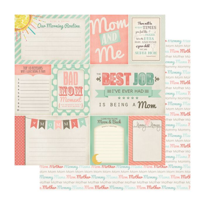 Scrapbook Customs - Double Sided Paper 12 x 12 - Mommy - DS Journal