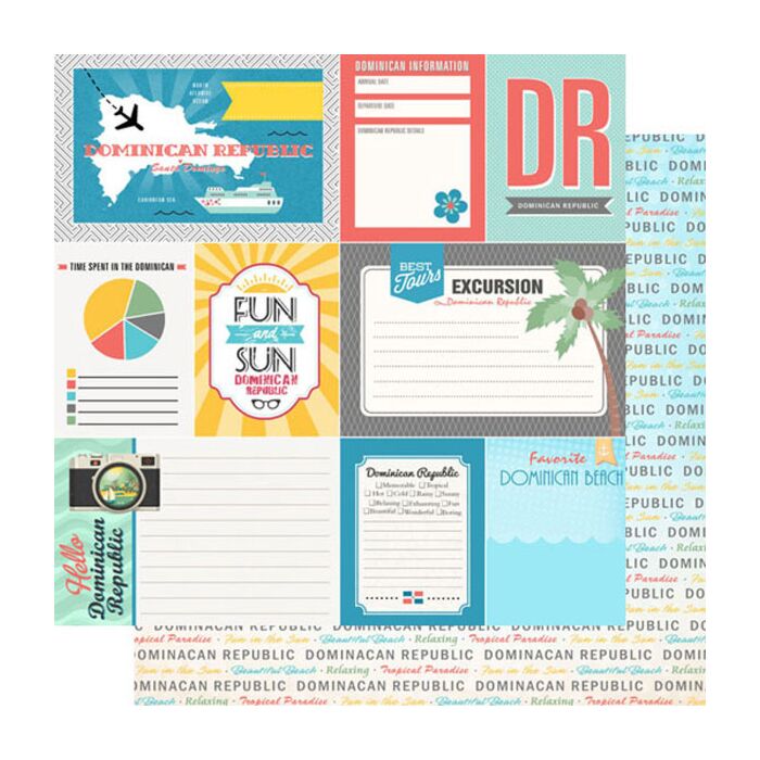 Scrapbook Customs - Dominican Republic Tropical DS Journal (DS Paper 12 x 12)