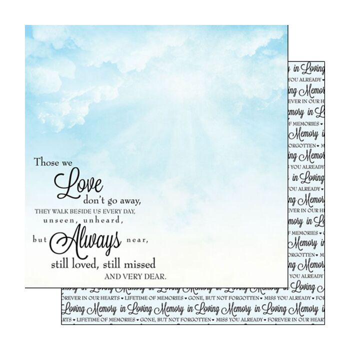 Preorder Scrapbook Customs In Loving Memory Paper