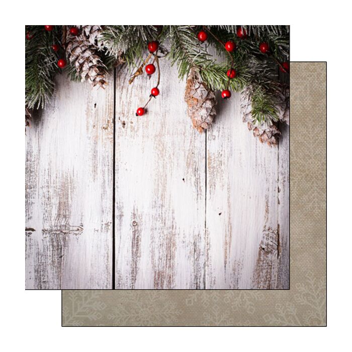 Scrapbook Customs RUSTIC CHRISTMAS 12x12 DS PAPER