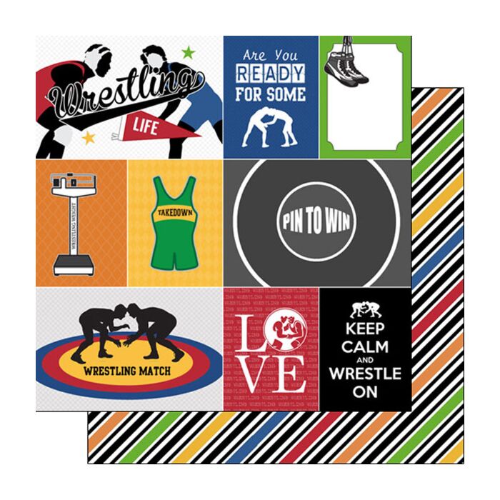 Scrapbook Customs Wrestling Life 1 (Double-Sided Paper 12 x 12)