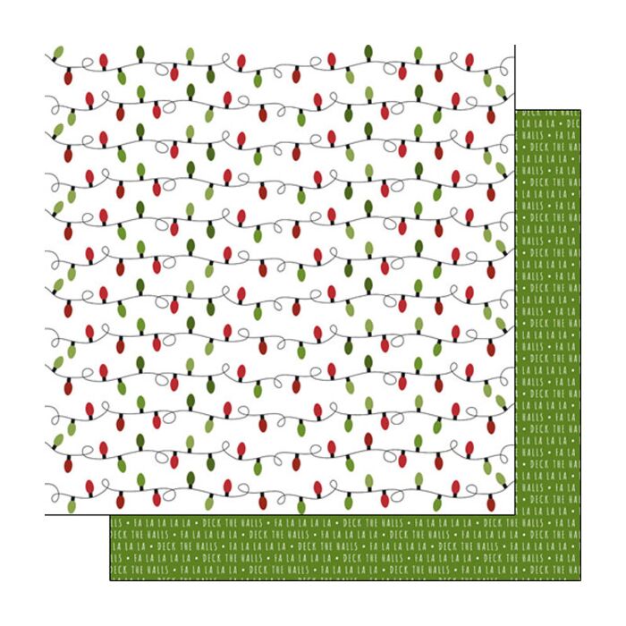 Scrapbook Customs - Double Sided Paper 12 x 12 - Christmas Pattern 7 & 8