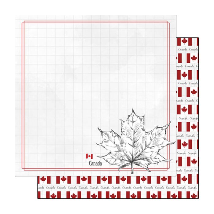 Preorder Scrapbook Customs Canada Adventure Maple Leaf Paper
