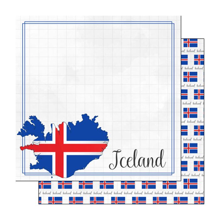 Scrapbook Customs - 12x12 Paper - Iceland Adventure Border