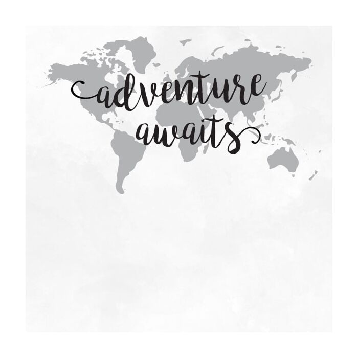 Scrapbook Customs - Adventure Awaits - World Map (Paper 12 x 12)