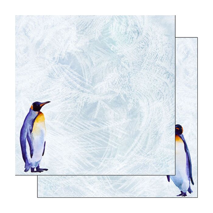 Preorder Scrapbook Customs Penguin Safari Paper