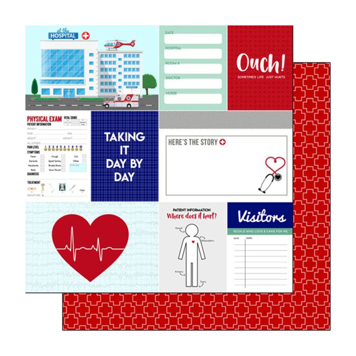 Scrapbook Customs - 12x12 Paper - Patient Journal