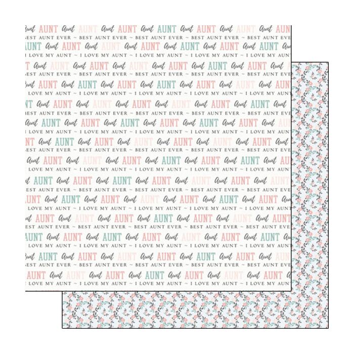 Scrapbook Customs - Double Sided Paper 12 x 12 - Aunt DS Pride