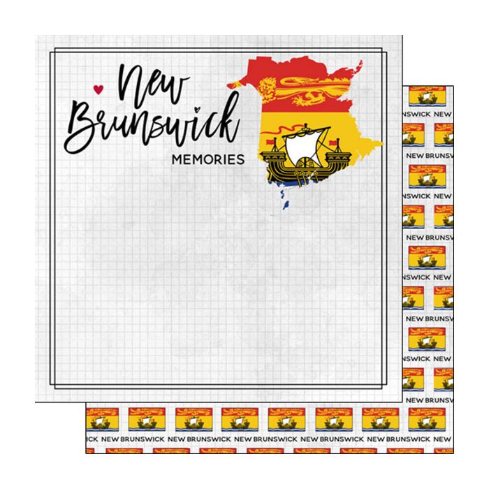 Preorder Scrapbook Customs New Brunswick Adventure Flag DS Paper