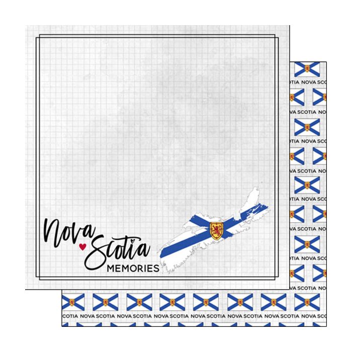 Preorder Scrapbook Customs Nova Scotia Adventure Flag DS Paper