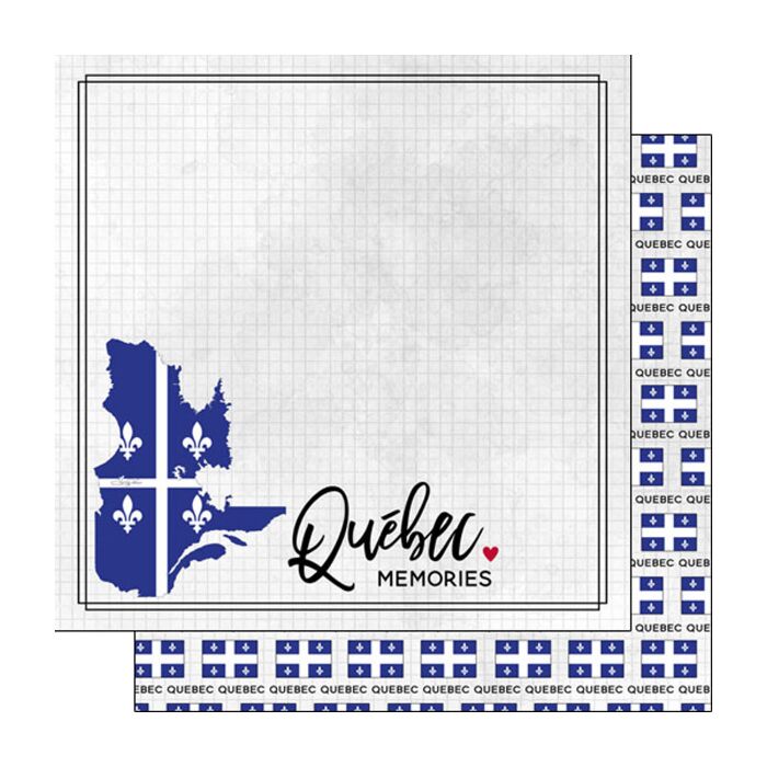 Preorder Scrapbook Customs Quebec Adventure Flag DS Paper