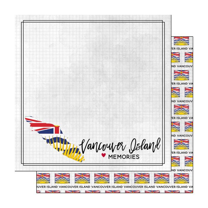 Preorder Scrapbook Customs Vancouver Island Adventure Flag DS Paper