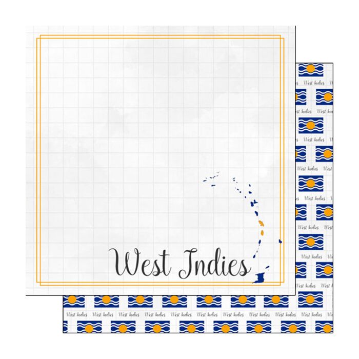 Scrapbook Customs West Indies Adventure Border Paper Double-Sided Paper 12 x 12
