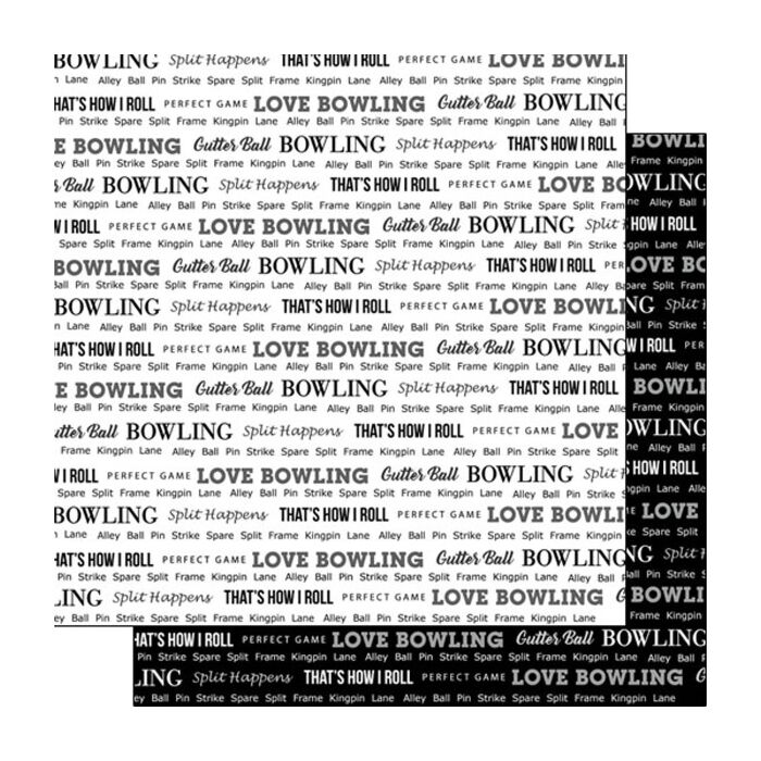 Scrapbook Customs - Bowling Pride 2 - Double Sided Paper 12 x 12