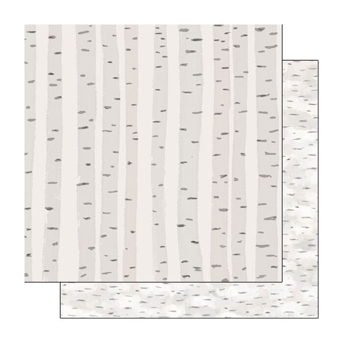Scrapbook Customs - Double Sided Paper 12 x 12 - NPWC Comp. 5 - Birch Tree Bark 1 & 2