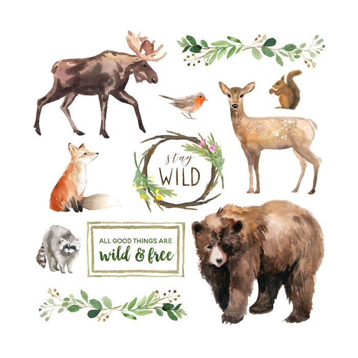 Scrapbook Customs - 12 x 12 Paper - NPWC Stay Wild Cut Out 