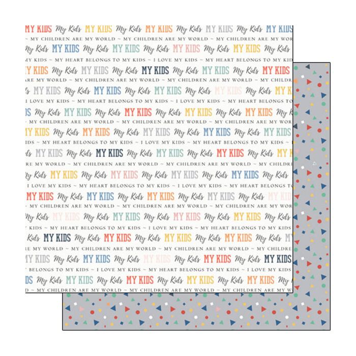 Scrapbook Customs - Double Sided Paper 12 x 12 - My Kids DS Pride