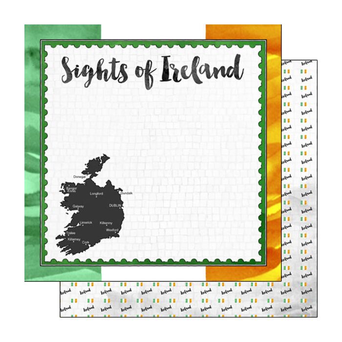 Preorder Scrapbook Customs Ireland Flag Sights Paper