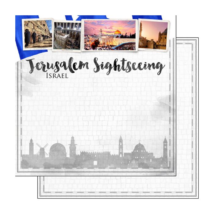 Scrapbook Customs Jerusalem City Sights Paper 12x12