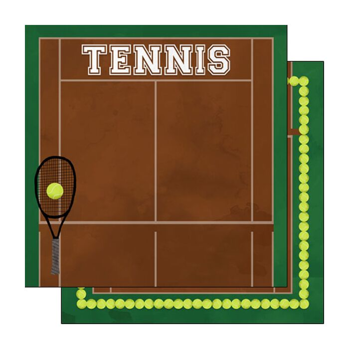 Scrapbook Customs Tennis Watercolor Paper 12x12